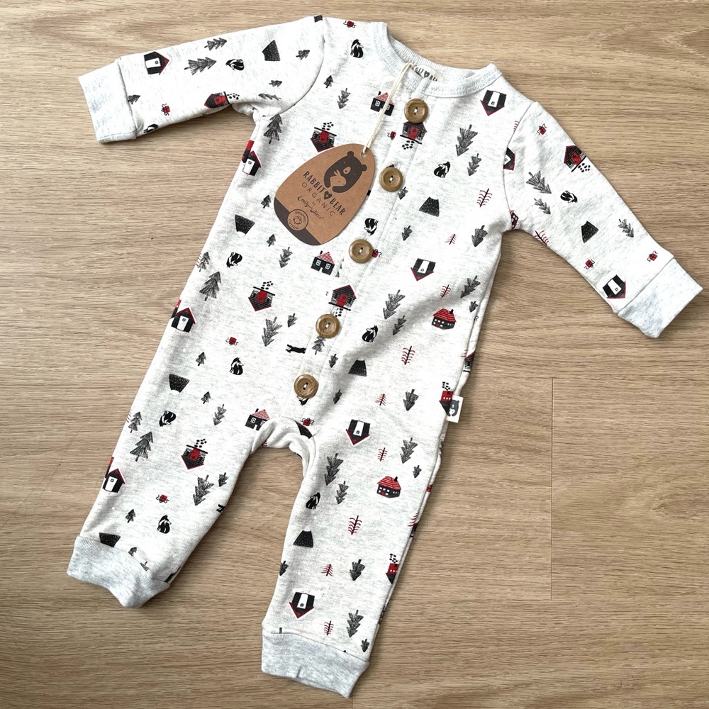 BRAND NEW Rabbit + Bear organic cotton winter pajamas